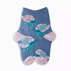 Griffon Bunte Damen Socken Flowers farbe jeans/rosa
