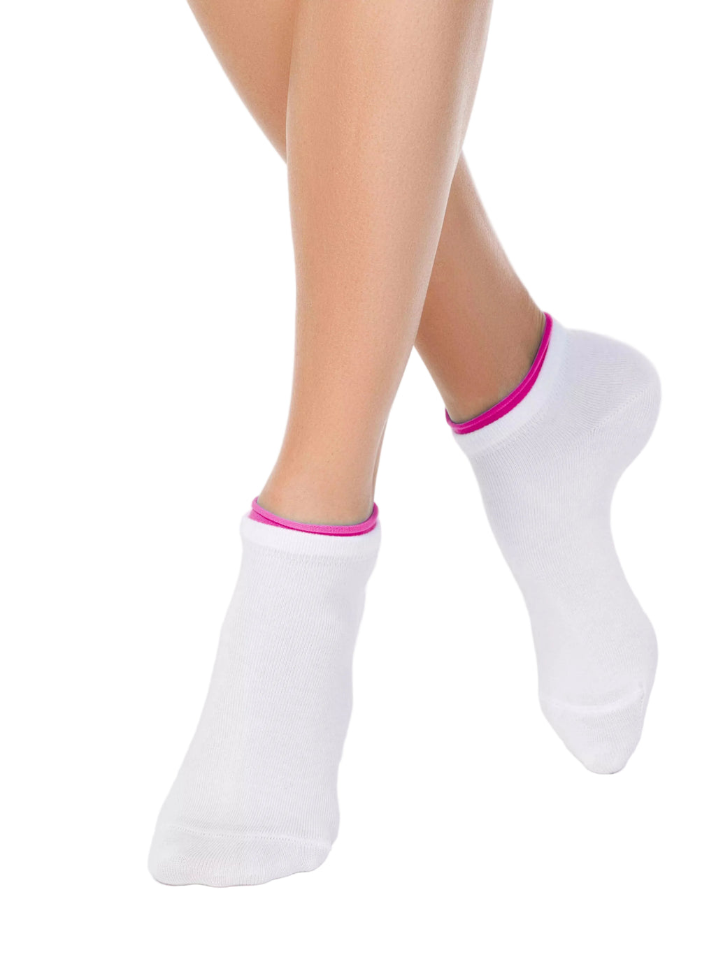 Conte Active Damen socken weiß-himbeerrosa