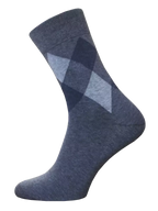 Klassische Herren Socken Argyle Karo grau melange