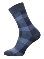 Klassische Herren Socken Melange mit Karomuster, BCHK