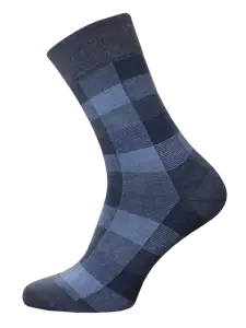 Klassische Herren Socken Melange mit Karomuster, BCHK