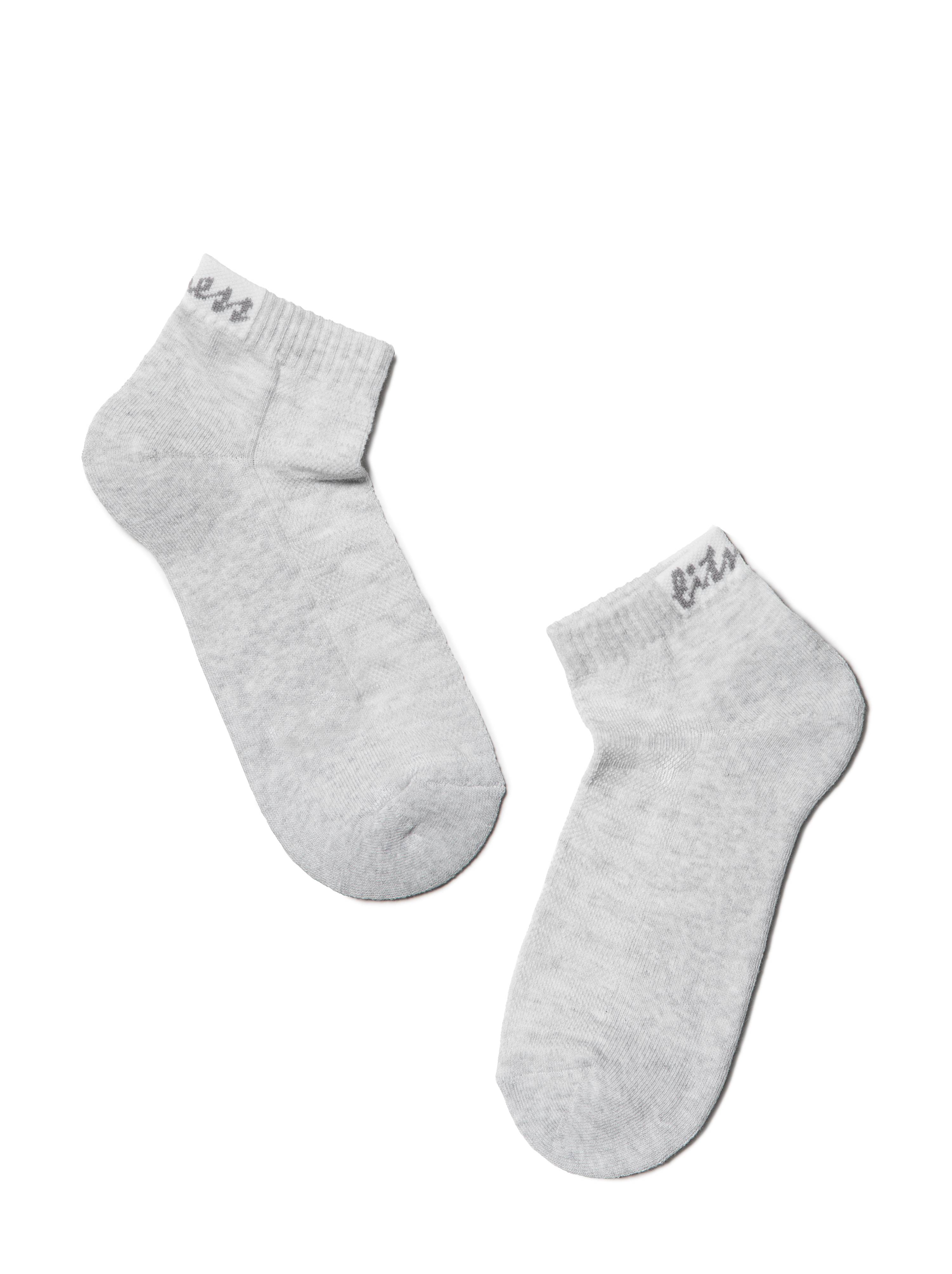 Sneakersocken für Damen CONTE mit Frotteesohle, Hellgrau