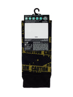 Ausgefallene Socken für Herren mit Print Schwarz- Gelb, Diwari Happy