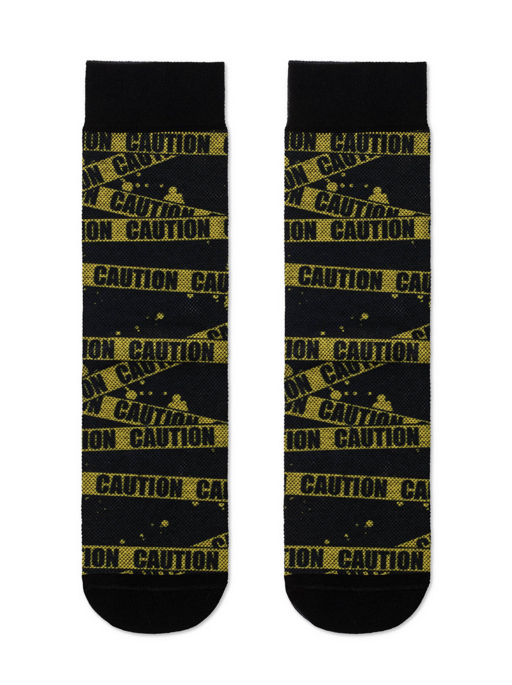 Ausgefallene Socken für Herren mit Print Schwarz- Gelb, Diwari Happy