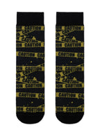 Ausgefallene Socken für Herren mit Print Schwarz- Gelb, Diwari Happy
