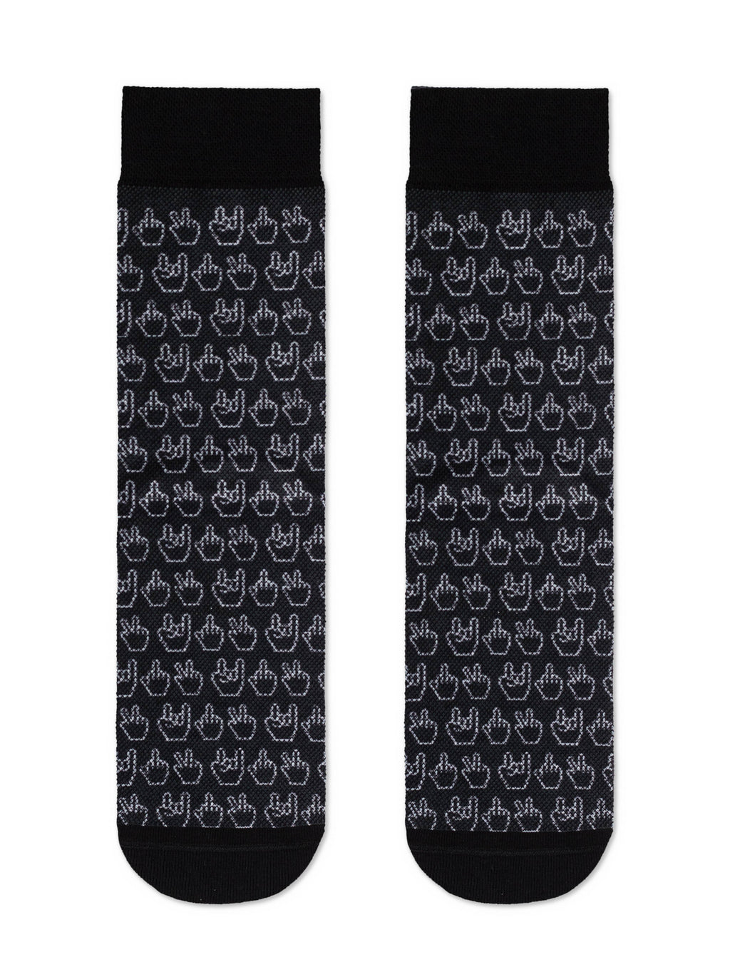 Ausgefallene Socken Diwari Happy mit Handgesten Motiv