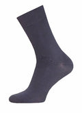 Klassische Herren Baumwollsocken ohne Muster, Grau, BCHK