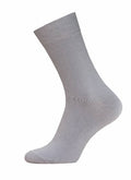 Klassische Herren Baumwollsocken ohne Muster, Hellgrau, BCHK