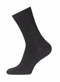 Klassische Herren Baumwollsocken ohne Muster, Schwarz, BCHK
