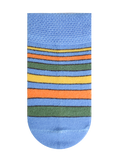 Kindersocken 0-2 Jahre BCHK Baby 3081-856 Hellblau mit farbigen Streifen