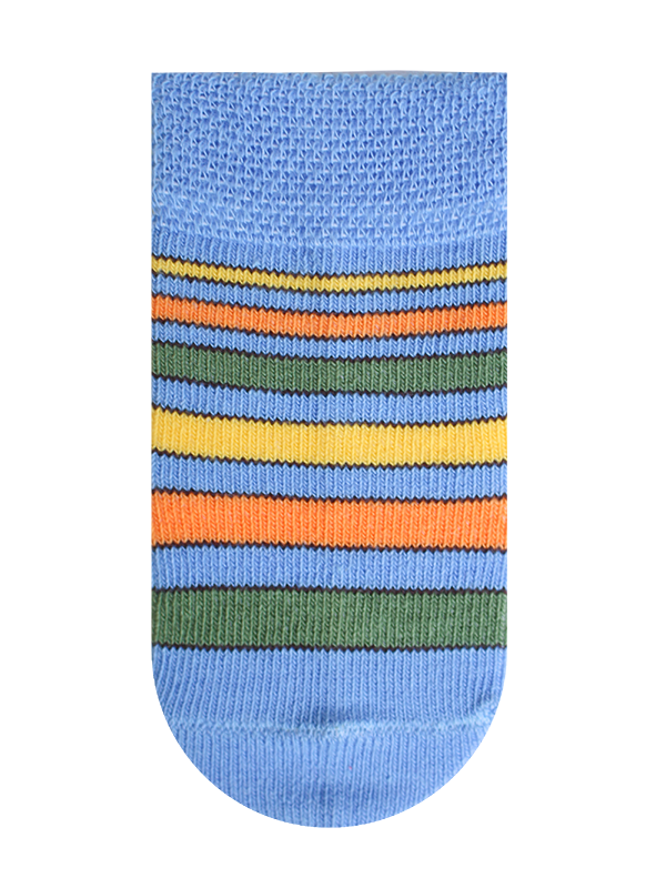 Kindersocken 0-2 Jahre BCHK Baby 3081-856 Hellblau mit farbigen Streifen