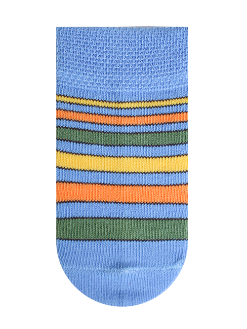 Kindersocken 0-2 Jahre BCHK Baby 3081-856 Hellblau mit farbigen Streifen
