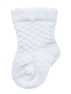 Kindersocken 0-2 Jahre BCHK Baby 3082-040 mit farbigem Bund weiß