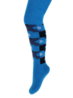 Kinderstrumpfhose 6-12 Jahre BCHK School 3265-464 mit Geometrie Muster türkis