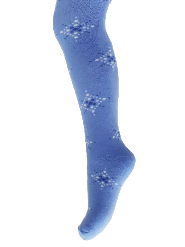Kinderstrumpfhose 6-12 Jahre BCHK School 3265-817 mit Schneeflocke Motiv blau