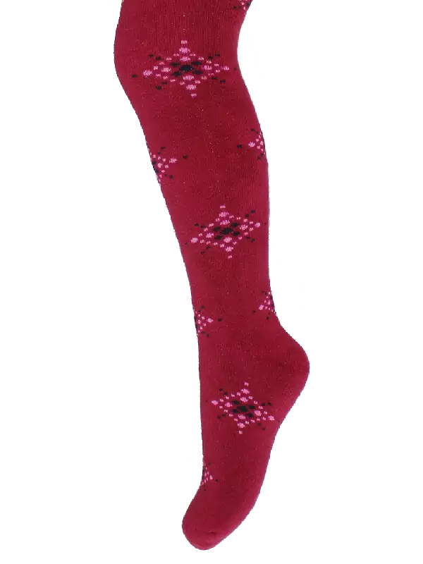 Kinderstrumpfhose 6-12 Jahre BCHK School 3265-817 mit Schneeflocke Motiv bordeaux