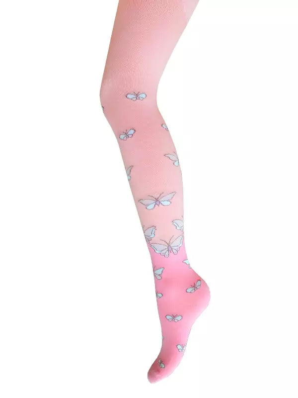 Kinderstrumpfhose 2-6 Jahre BCHK Kids 3280-094 mit Schmeterling Motiv rosa