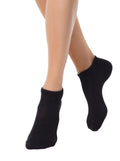 Sneakersocken für Damen CONTE, kurze Baumwollsocken Schwarz
