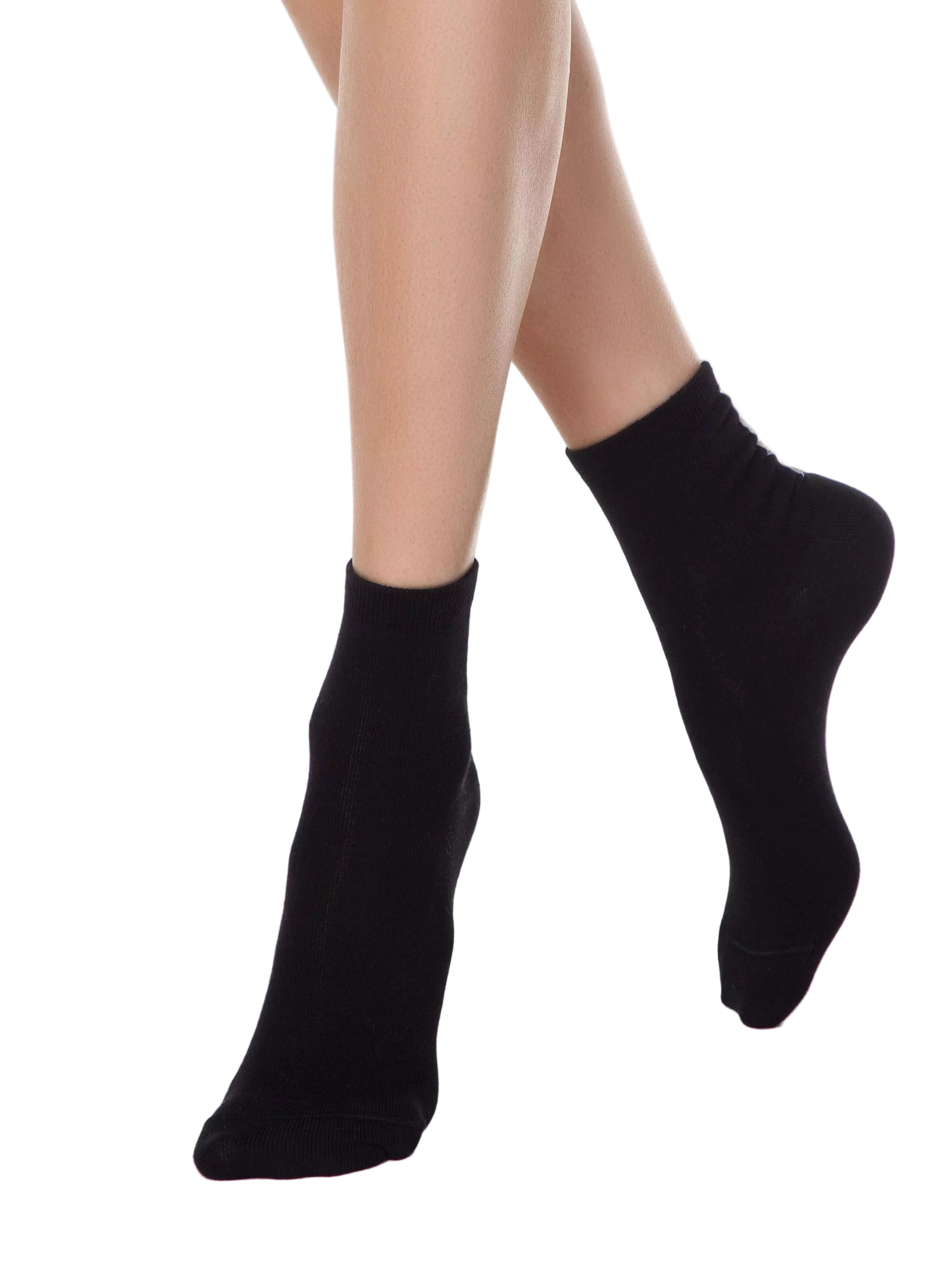 Conte Classic Damen socken schwarz mit Logo 1