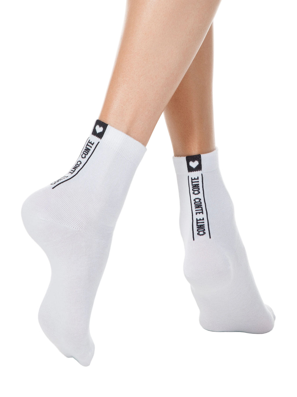 Damen Socken Conte Classic weiß mit Logo