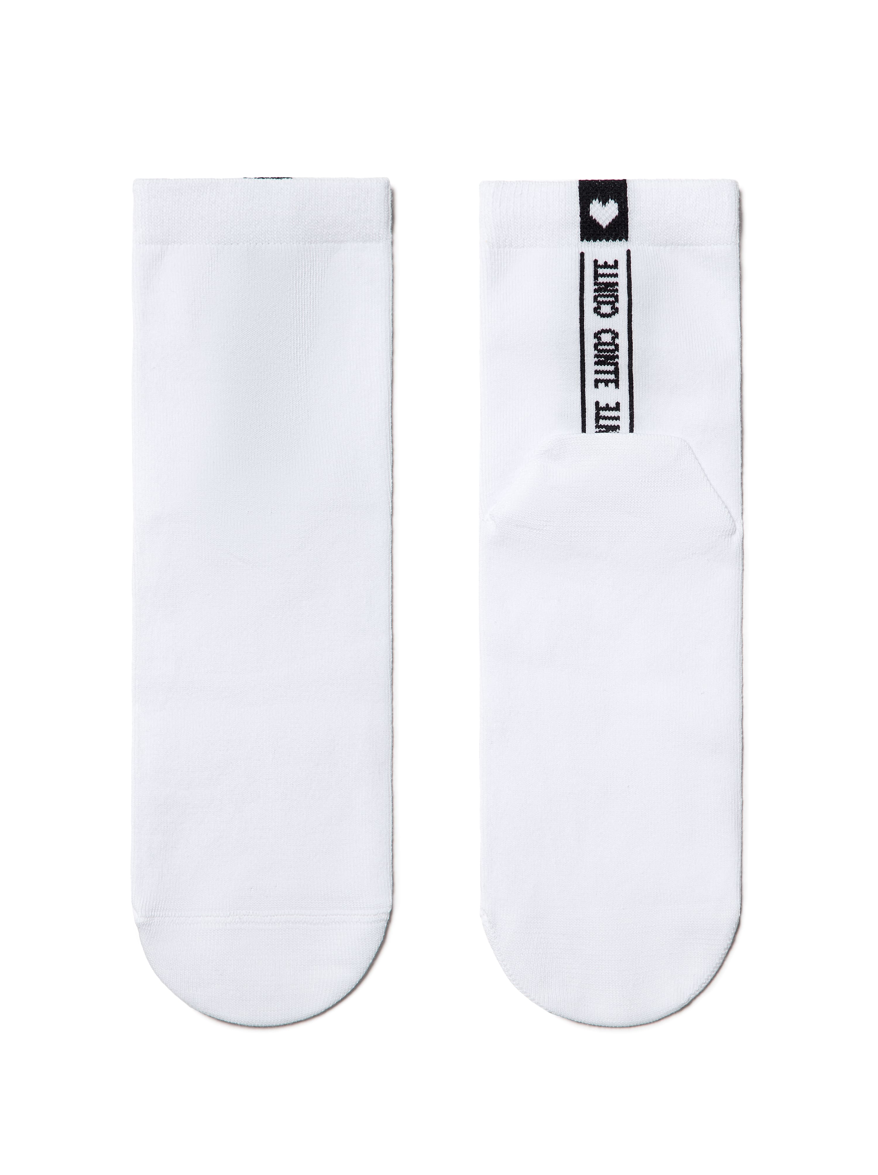 Conte Classic Damen socken weiß mit Logo 2