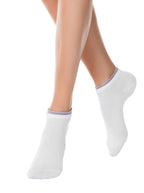 Conte Active Damen socken 12C32-035 weiß-lila
