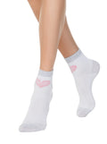 Damen Socken mit Herz in Weiß
