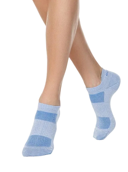 Sneakersocken für Damen, Hellblau mit Lasche, CONTE
