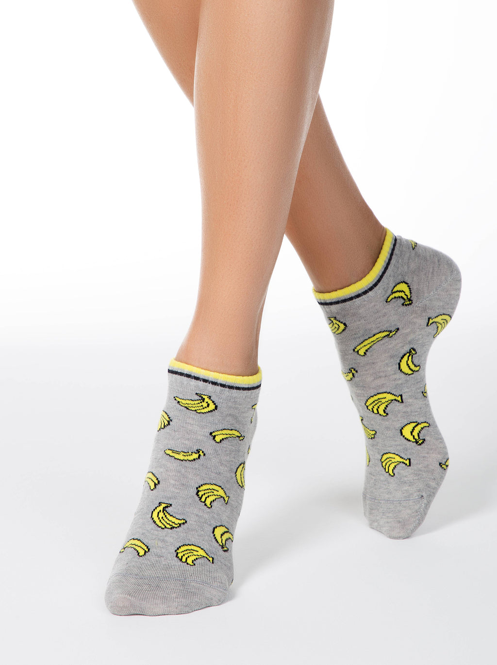 Kurze Damen Socken mit Bananenmuster Conte