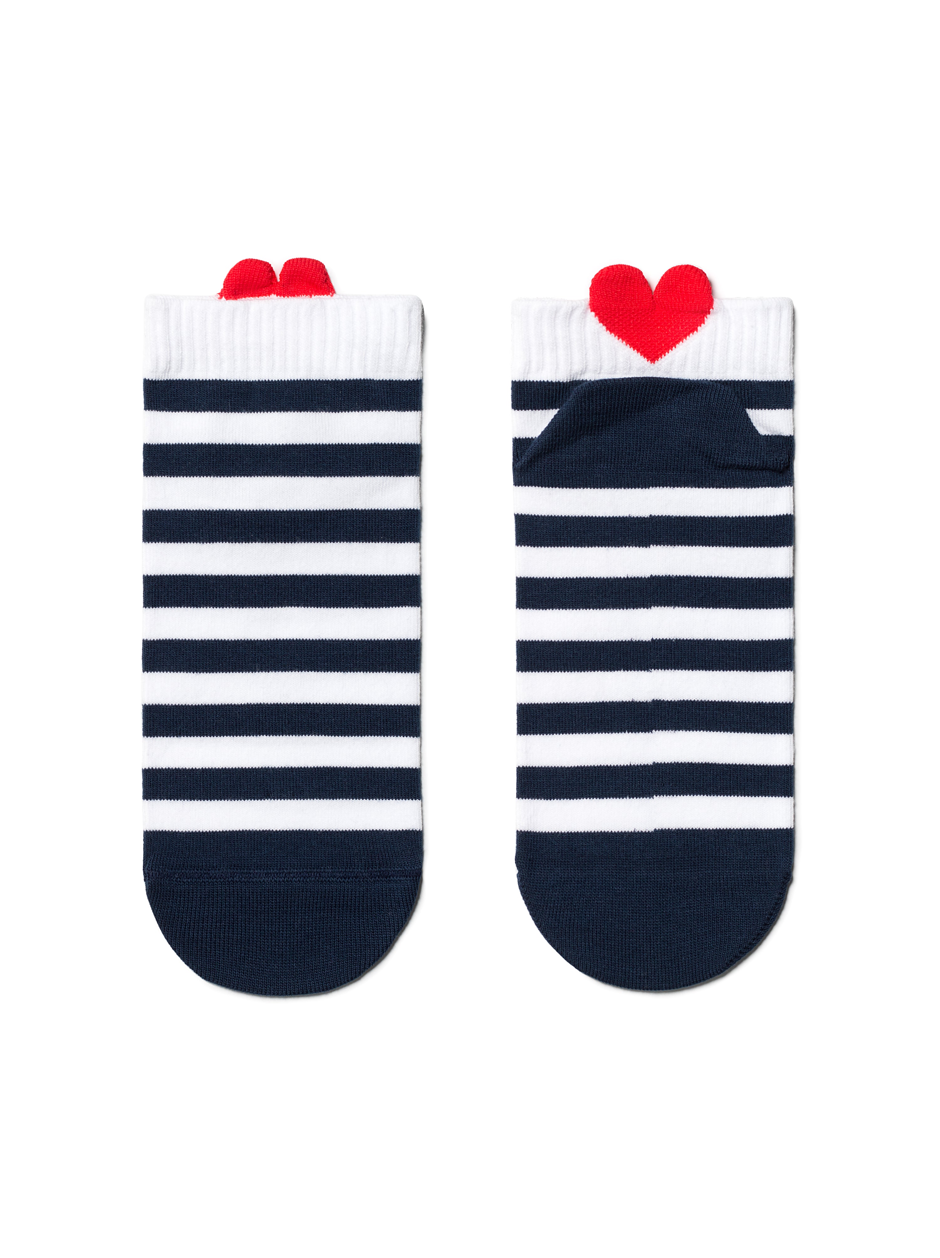 Sneakersocken Damen mit Herzchen, Conte