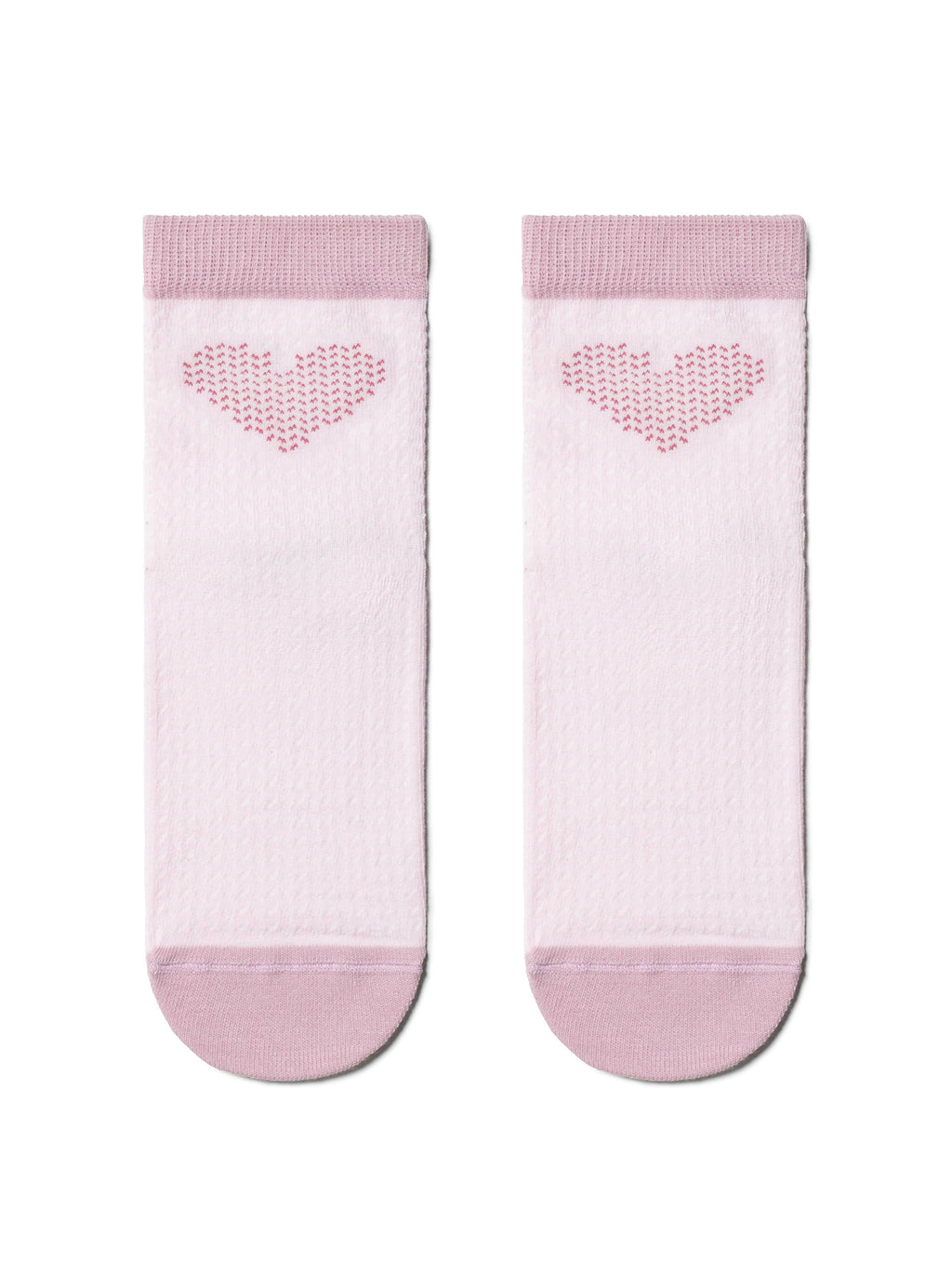 rosa Damensocken mit Herz-Motiv