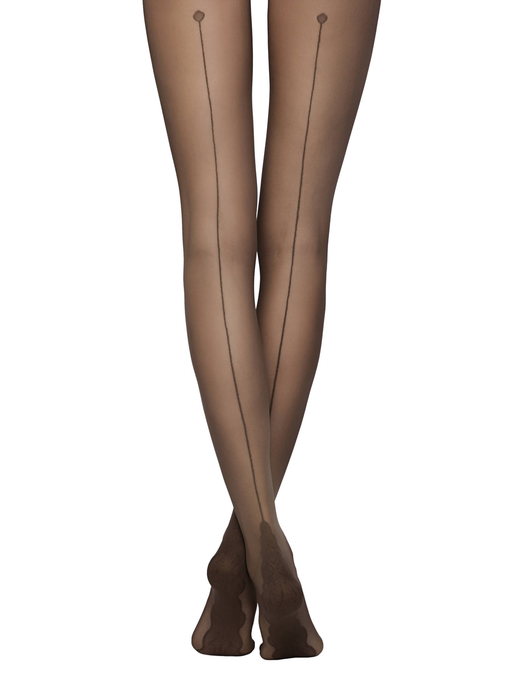 Conte Stella Fantasy Strumpfhose Grafit, Ganzkörperansicht