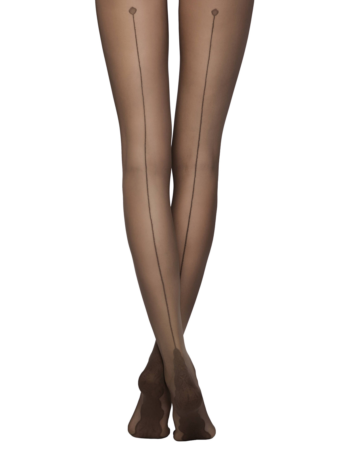Conte Stella Fantasy Strumpfhose Grafit, Ganzkörperansicht
