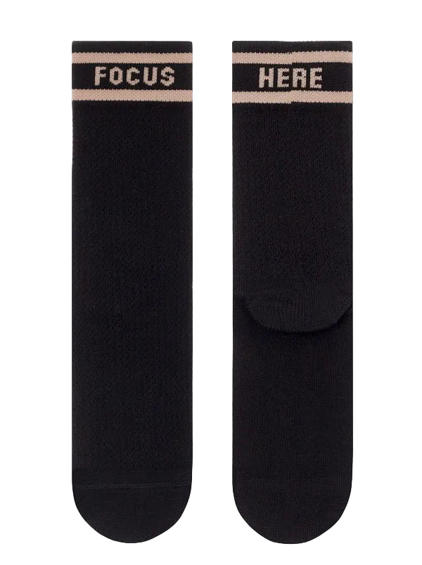 Lange Socken mit Ajourmuster Schwarz