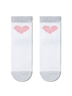 Damen Socken mit Herz in Weiß