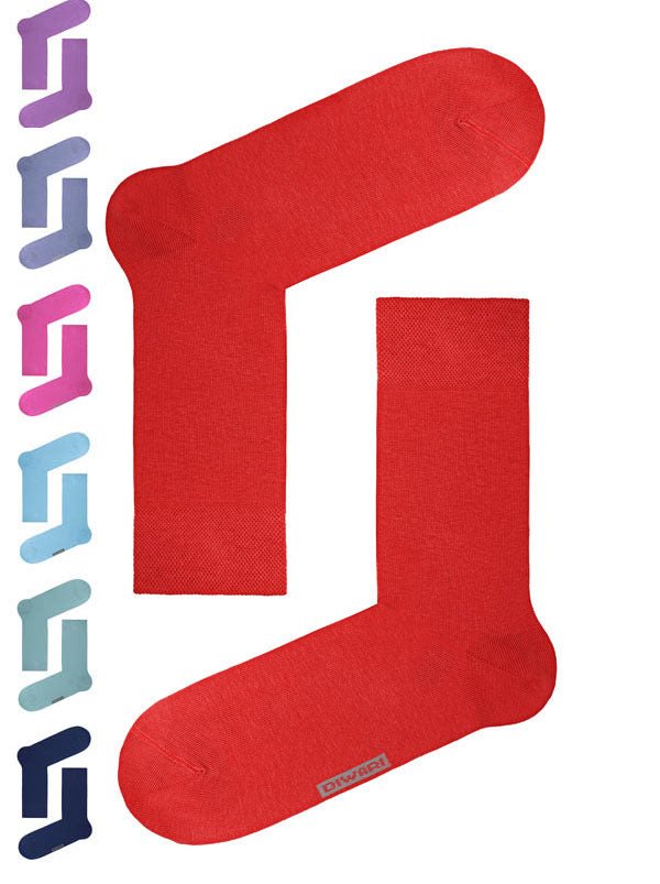 Klassische Bunte Herren Socken ohne Muster, Diwari Happy