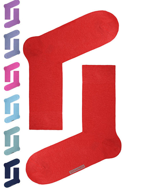 Klassische Bunte Herren Socken ohne Muster, Diwari Happy