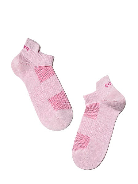 Sneakersocken für Damen, Rosa mit Lasche, CONTE
