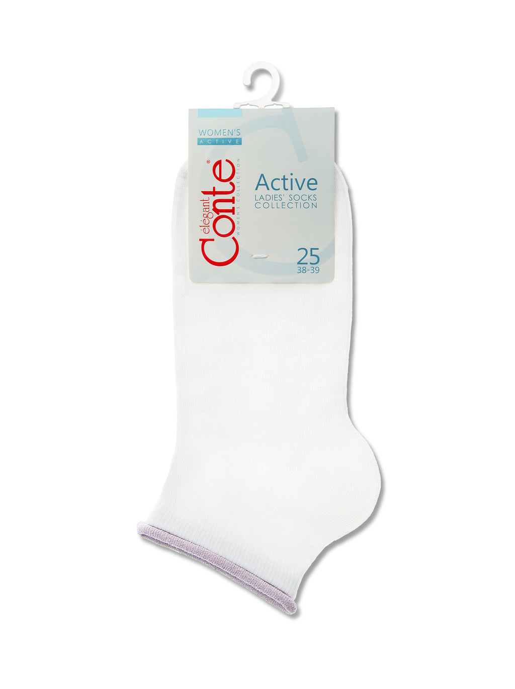 Conte Active Damen socken 12C32-035 weiß-lila