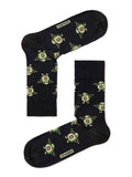 Avocado Socken - Herren Socken mit Avocado Motiv Schwarz, Diwari Happy