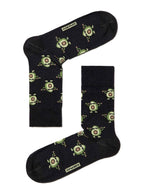 Avocado Socken - Herren Socken mit Avocado Motiv Schwarz, Diwari Happy