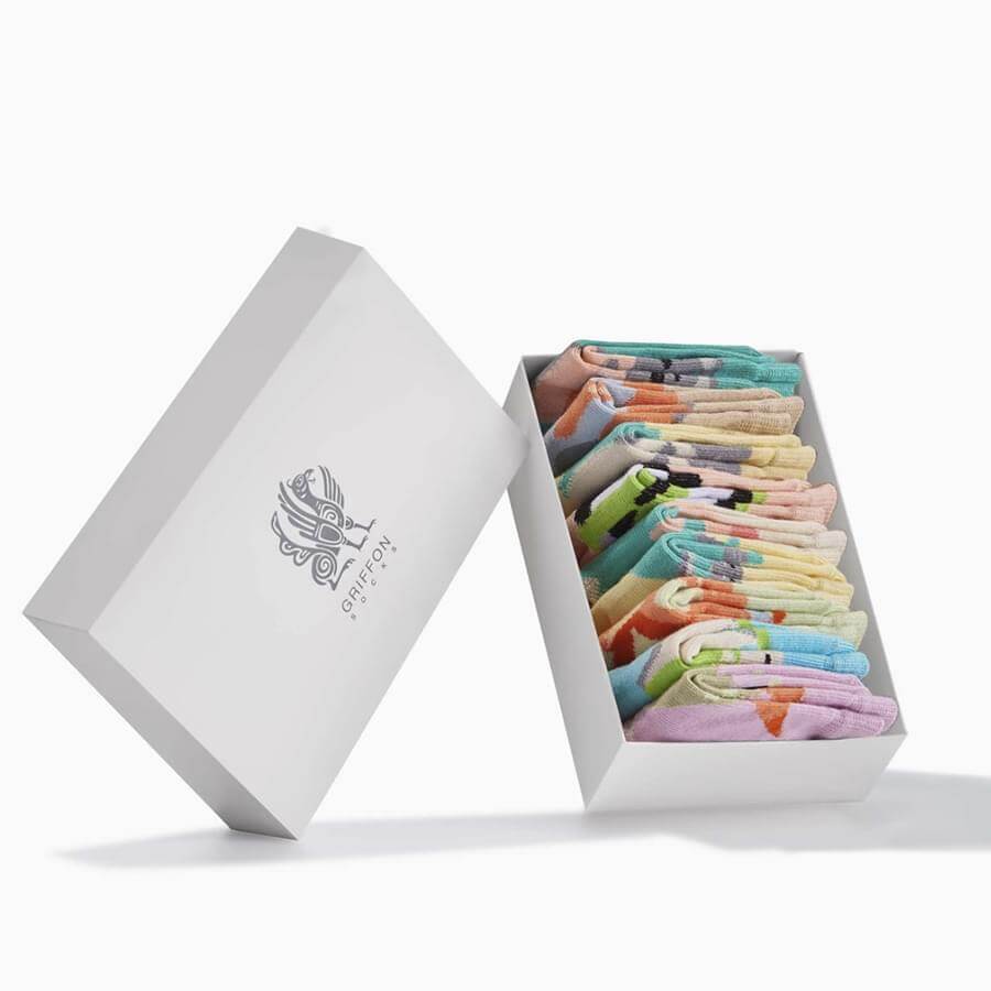 Bunte Kinder Socken Griffon Animal Box For Kids 9 Paar