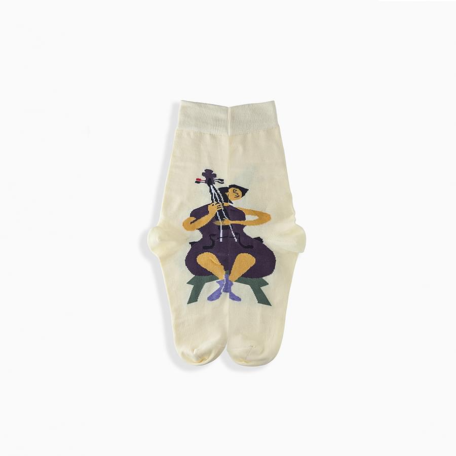 Griffon Bunte Socken Music Box farbe weiss