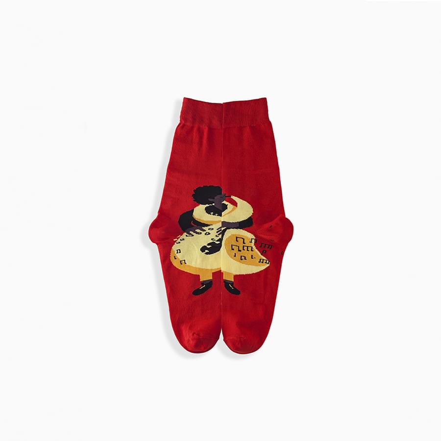 Griffon Bunte Socken Music Box farbe rot