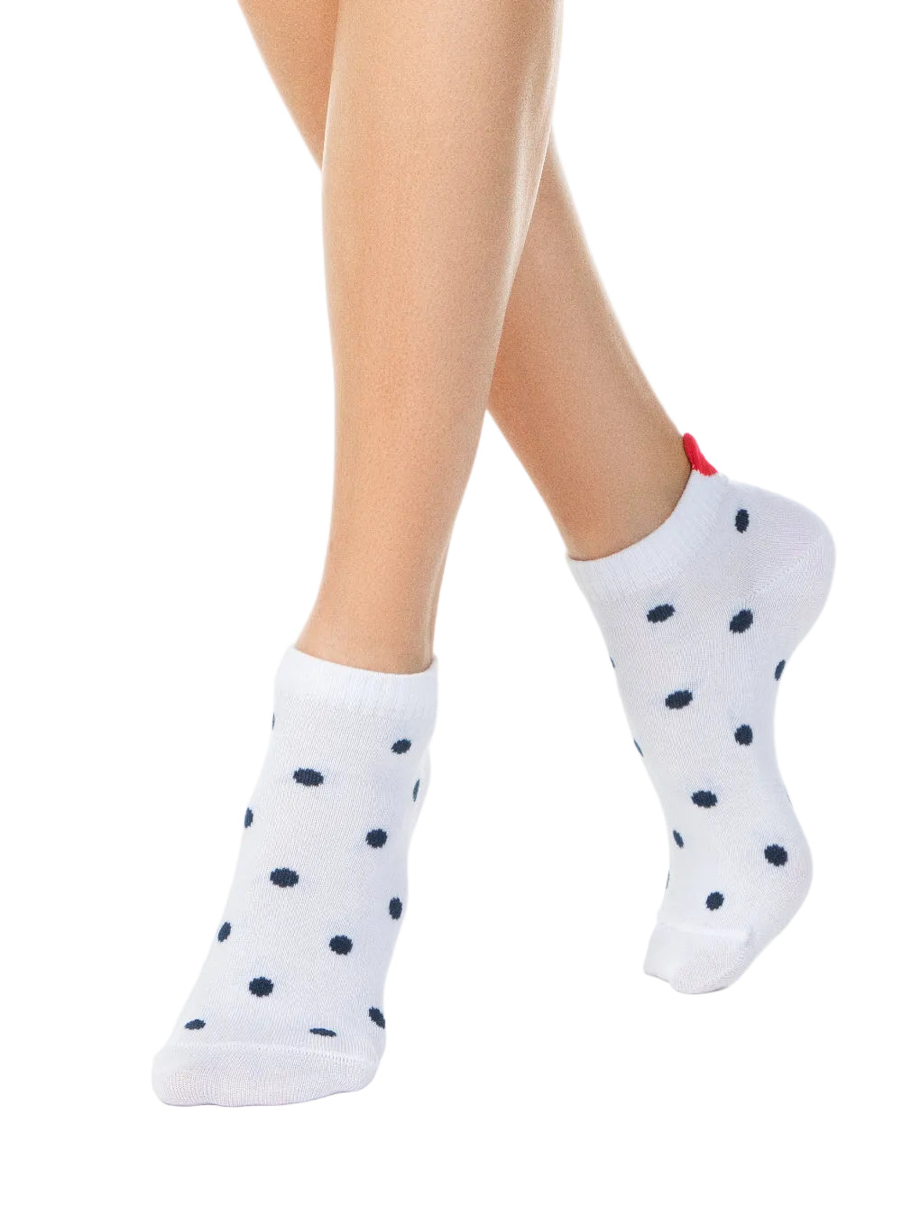 Sneakersocken Damen mit Herzchen, Conte