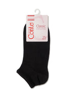 Sneakersocken für Damen schwarz,  Conte Elegant