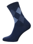 Preview: Klassische Herren Socken Argyle Karo dunkelblau melange
