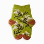 Preview: Griffon Bunte Damen Socken Flowers farbe pistazie