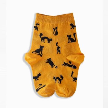 Griffon Bunte Socken Dog Cats farbe gelb