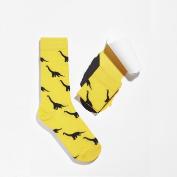 Bunte Socken Griffon Animal Box Farbe gelb